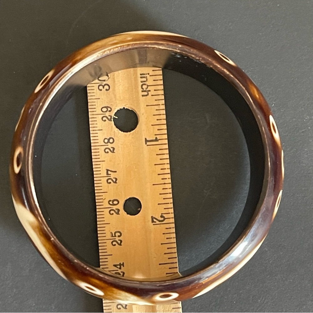 Brown And Tan Patterned Bangle. - image 8